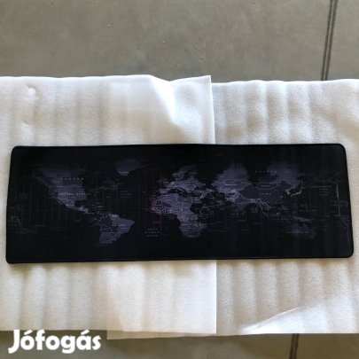 Nagy Gamer egérpad XXL világtérképes 80×30 cm fekete
