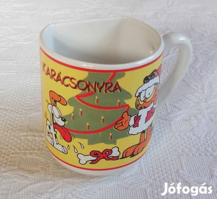 Nagy Garfield Karácsonyi Bögre & Tál & Terítő Szett / Készlet