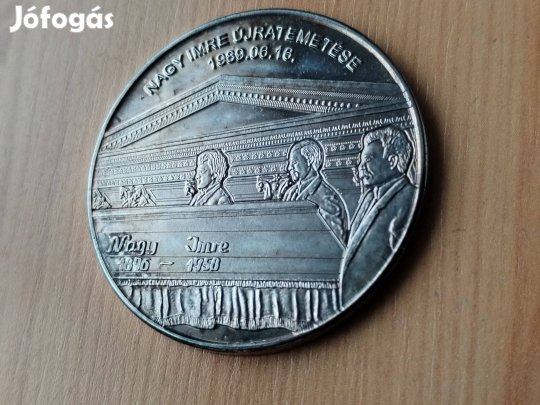 Nagy Imre Újratemetése ezüstözött emlékérem