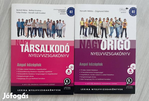 Nagy Origó nyelvvizsga-, és Társalkodó könyv eladó (angol B2)