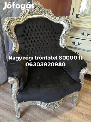 Nagy barokk trónszék 80000 ft eladó bp.17 kerben