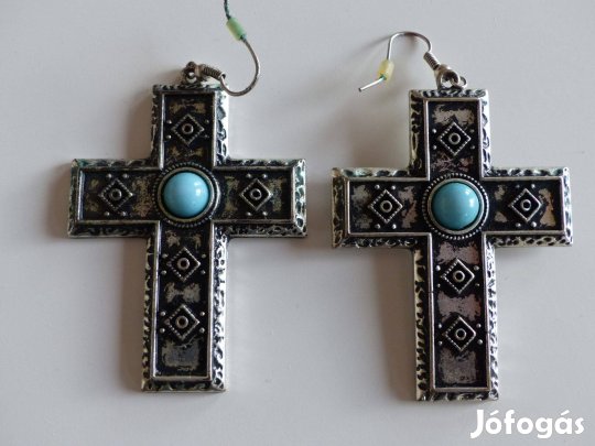 Nagy kereszt fülbevaló