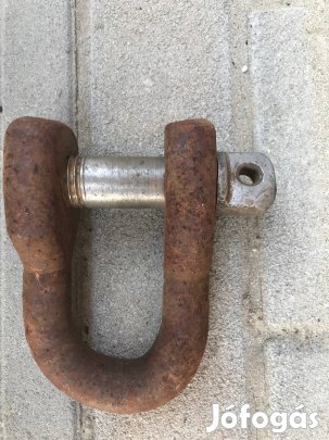 Nagy méretű U kapocs, kampó, rögzítő vas, akasztó