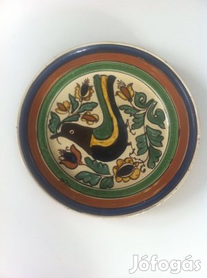 Nagy méretű erdélyi madárkás cseréptányér eladó