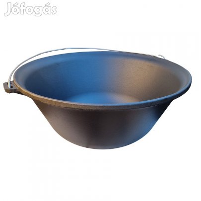 Nagy méretű natúr öntöttvas bogrács 30 literes