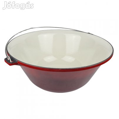 Nagy méretű zománcozott öntöttvas bogrács 30 literes