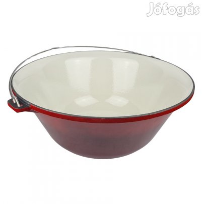 Nagy méretű zománcozott öntöttvas bogrács 30 literes