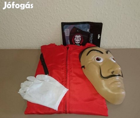 Nagy pénzrablás La casa de Papel jelmez S méret Új kiegészítőkkel szám