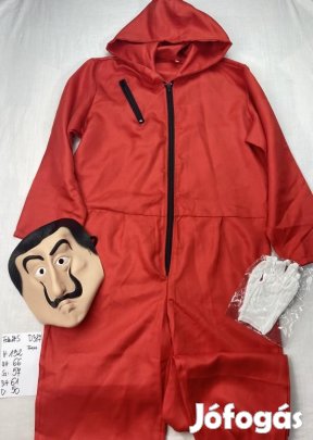 Nagy pénzrablás jelmez, felnőtt jelmez D387