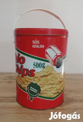 Nagy retro Chio Chips fém doboz 500 gr