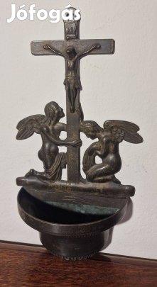 Nagy réz, patináns Sz víz tartó (T:53)