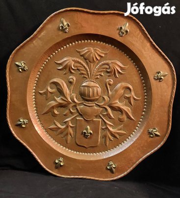 Nagy réz falitál 55 cm