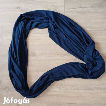 Nagy sötétkék pamut női körsál