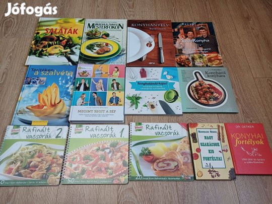 Nagy szakácskönyv csomag, 13 db egyben