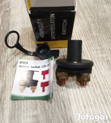 Nagy teherbírású akkumulátor áramtalanító kapcsoló (12V/24V) - Új