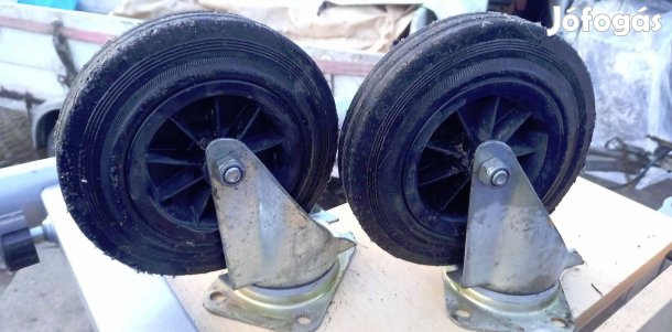 Nagy teherbírású ipari forgózsámolyos kerék párban Budafokon