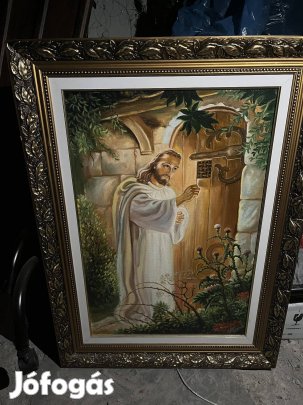 Nagyanov Vladimir - ,,Jézus kopogtat" olajfestmény, 60×40 cm