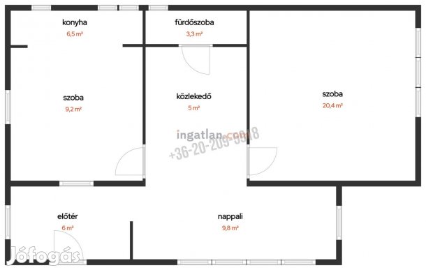 Nagydorogon 60 nm-es téglaépítésű családi ház eladó, amelyhez  1066_gz