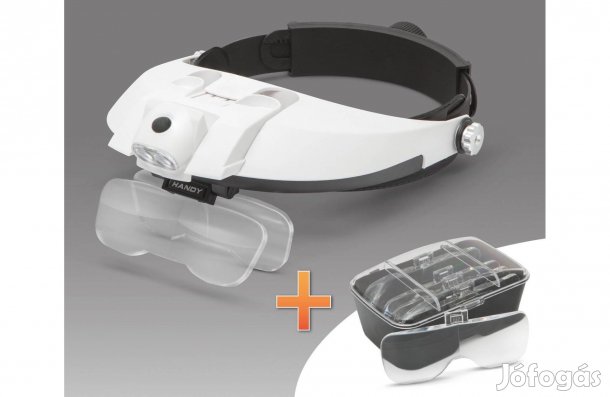 Nagyítós Profi precíziós fejpántos nagyító szemüveg LED világítással