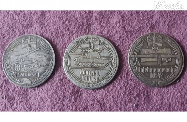 Nagyméretű 1939-1945 német II. világháborús emlék-/gyűjtői érme szett