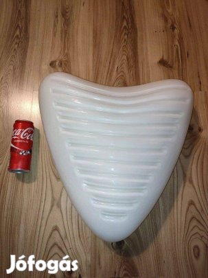 Nagyméretű Murano Szív cápafog fali lámpa tejüveg kézzel készült vinta