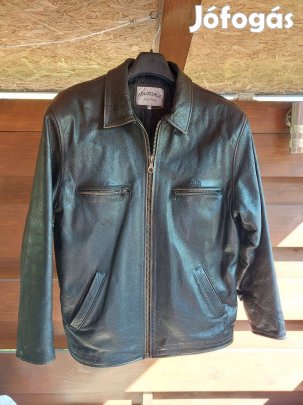 Nagyméretű XXL férfi barna bőrkabát
