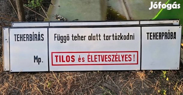 Nagymeretű Zománctábla retro vintage loft indusztriális