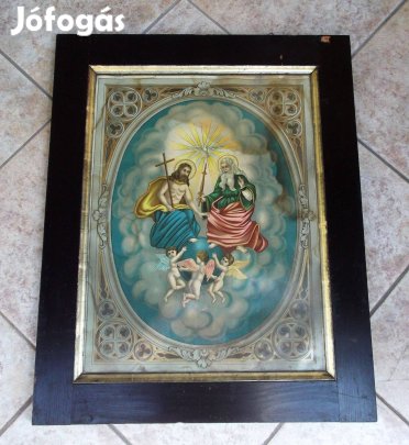 Nagyméretű antik keretezett szentképek egyben eladóak! 6 db-os csomag