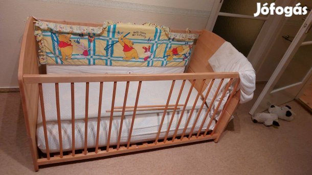 Nagyméretű fa babaágy 80x160 cm