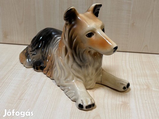 Nagyméretű kerámia kutya, sérült