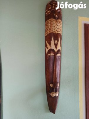 Nagyméretű kézzel készült fa faragott Afrikai maszk