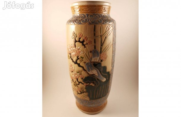Nagyméretű kínai mintás kerámia váza