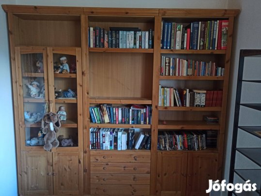 Nagyméretű nappali szekrény 300x240 fenyő fából