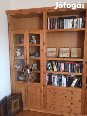 Nagyméretű nappali szekrény 300x240 fenyő fából