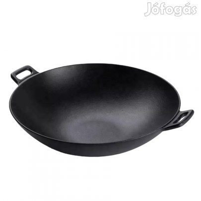 Nagyméretű öntöttvas wok 50 cm