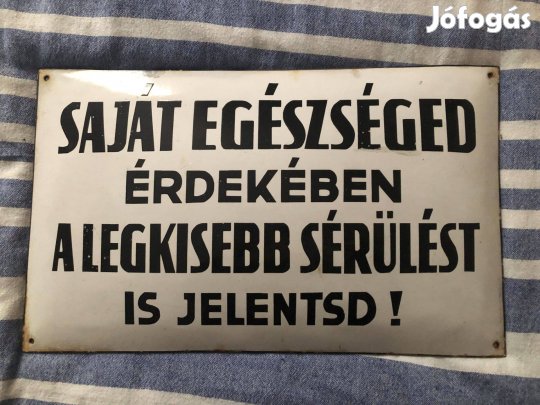 Nagyméretű zománc tábla eladó