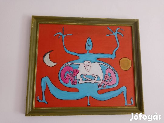 Nagyobb méretű keretezett festmény