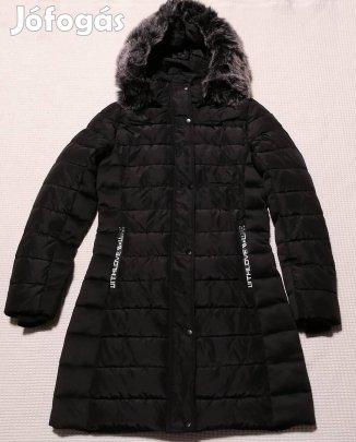 Nagyon Csinos Fekete "Egret" Női Téli Kabát / Dzseki (L méret)