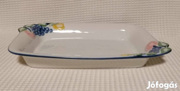 Nagyon Szép Gyümölcs Mintás Fehér Kerámia Szögletes Sütőtál