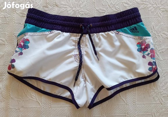 Nagyon Szép "Adidas" Fehér Virágmintás Női Rövidnadrág Short (M méret)