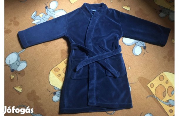 Nagyon puha sötétkék köntös! 134-ig