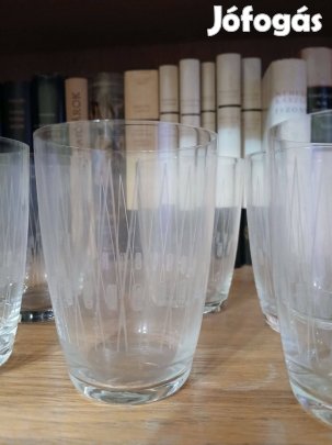 Nagyon régi , 6 darabos vizes pohár készlet