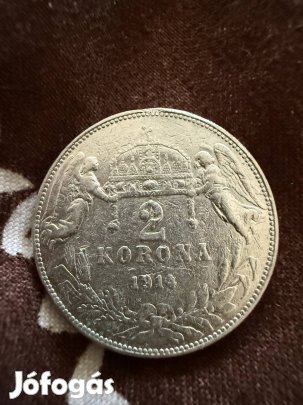 Nagyon ritka ezüst 1914 -es 2 korona - képek szerint