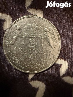 Nagyon ritka ezüst 1914 -es 2 korona - képek szerint