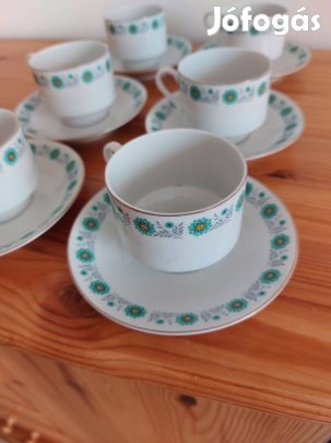 Nagyon szép, hibátlan porcelán kávés készlet eladó