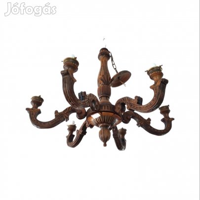 Nagyon szép faragott fa csillár