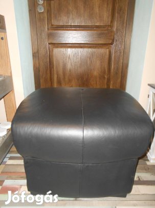 Nagyon szép minőségi fekete puff,lábtartó,ülőke