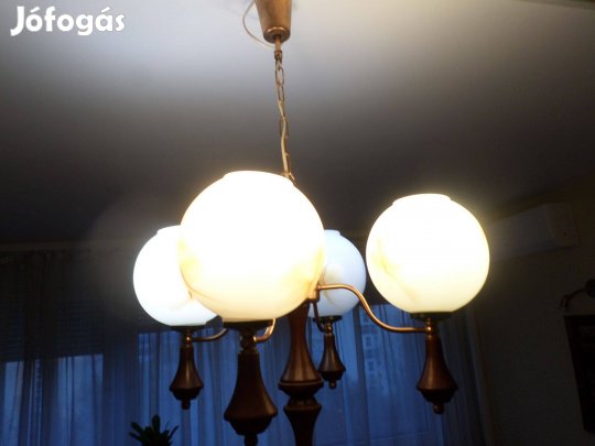 Nagyon szép négybúrás csillár a retro időből, hibátlan