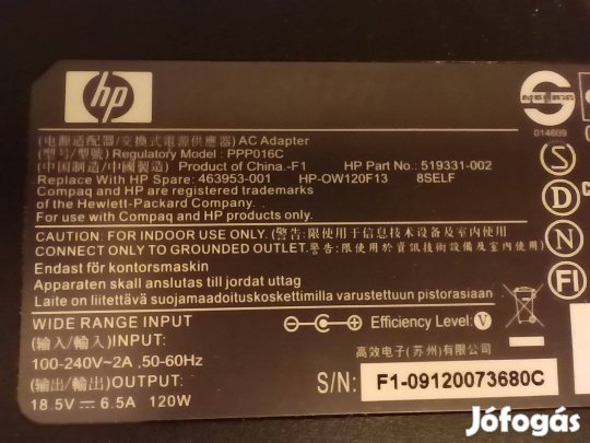 Nagyteljesítményű HP laptop töltő