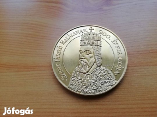 Nagyvárad 1995-ös aranyozott Emlékérem Szent László Király